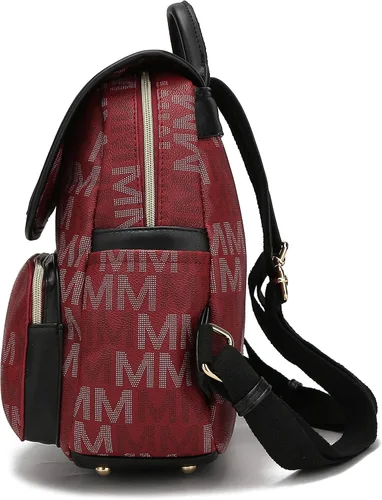 Miniatura 4 de MKF - Mochila para mujer de cuero vegano con asa superior, bolsa de viaje a la moda, mochila