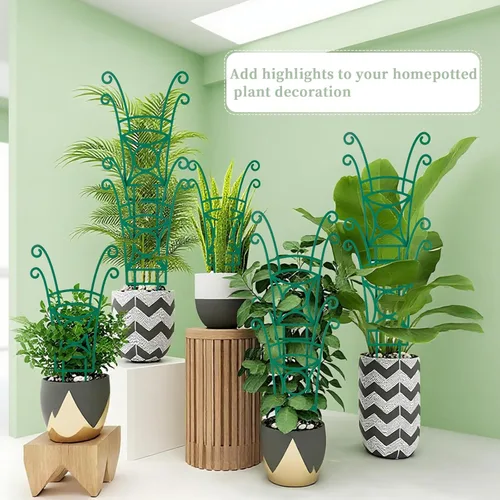 Miniatura 7 de Paquete de 4 enrejados apilables para plantas trepadoras, enrejado de jardín para interiores y exteriores, soporte para plantas de hiedra, hoya