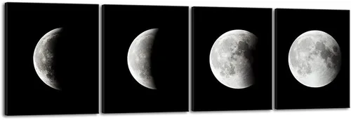 Miniatura 9 de Wieco Art Arte de pared enmarcado moderno Giclée, impresiones artísticas abstractas del espacio blanco y negro a fotos pinturas sobre lienzo, arte