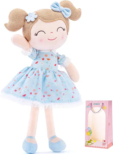 Miniatura 3 de Gloveleya Muñecas de bebé suaves y acogedoras, primeros regalos para niñas, muñeca de bebé con vestido azul estampado de estrellas, Serie Galaxia