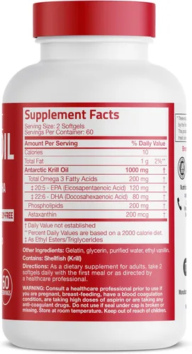 Miniatura 2 de Suplemento Antarctic Krill Oil de 0.035 onzas, de Bronson , No Model, 1