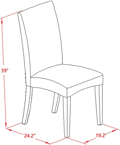 Miniatura 11 de East West Furniture CADR7-OAK-16 - Juego de mesa de comedor de 7 piezas consta de una mesa de cocina rectangular y 6 sillas de comedor Parson