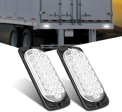 Miniatura 22 de Nilight Luz Trasera Ovalada para Remolque de 6 Pulgadas, 6 Piezas, Roja y Blanca, 10 LED con Arandelas y Conectores de Montaje Empotrado, IP67