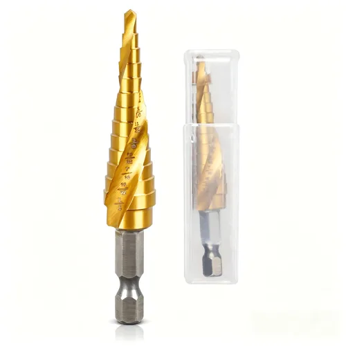 Flauta espiral de taladro escalonado de cobalto para DEWALT DWA1783IR, 13 tamaños de 1/8 pulgadas a 1/2 pulgadas, vástago hexagonal de 1/4 pulgadas