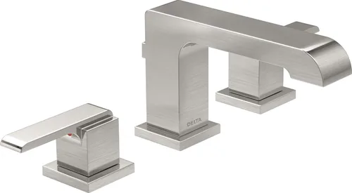 DELTA FAUCET Ara - Grifo de baño generalizado de níquel cepillado, grifo de baño de 3 agujeros, tecnología de sello de diamante, ensamblaje de
