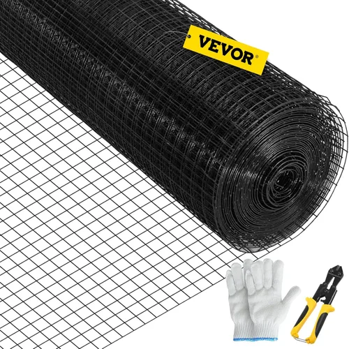 Miniatura 11 de VEVOR Tela Metálica, 24"x50' y Tamaño de Malla de 1"x1", Alambre Soldado de Acero Galvanizado Recubierto de Vinilo Calibre 16, con unos Alicates