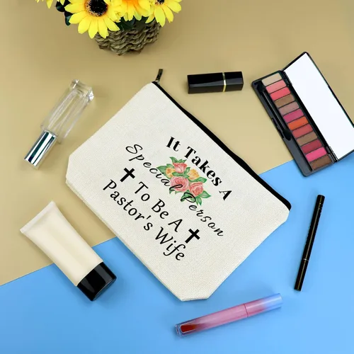 Miniatura 3 de Bolsa de maquillaje para esposa del pastor, regalos de agradecimiento para mujeres, regalo religioso, bolsa de cosméticos, regalo de Navidad