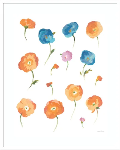 Miniatura 9 de Amanti Art Framed Wall Art Print 24x20 Retro Flowers II by Danhui Nai, Flowers Wall Art, Modern Contemporary Decor, Small Poster Painting Artwork