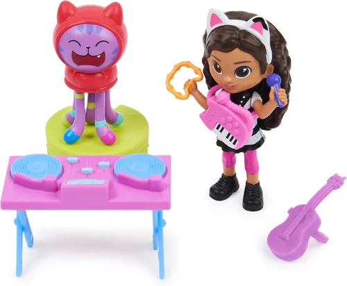 Miniatura 4 de Gabby's Dollhouse 6062027-1 Gabby's Dollhouse - Juego de karaoke con 2 figuras de juego, 2 unidades, caja de muñecas y Möbelstück, Kinderspielzeug