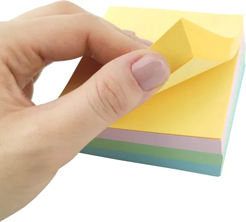 Miniatura 2 de D.RECT Cubo de notas adhesivas pastel – Notas sueltas 3.346 x 3.346 in – 40 mm de altura – 1 unidad
