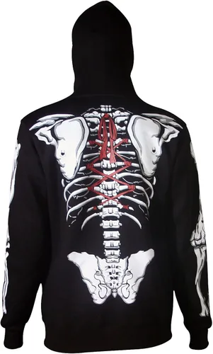 Miniatura 5 de Skylinewears Sudadera con capucha para hombre, diseño de calavera de esqueleto, disfraz de Halloween