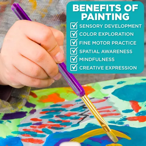 Miniatura 6 de Horizon Group USA Pinceles de pintura - Juego de 35 pinceles multiusos - Incluye 8 tipos diferentes de pinceles, excelentes para acuarelas, pintura