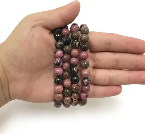 Miniatura 662 de Gem Avenue Handmade Round Bead Stretch Bracelet Unisex Natural Stone Beaded Jewelry for Men & Women, Elastic Wristband for Daily Wear