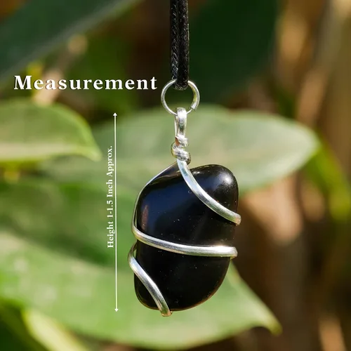 Miniatura 97 de PYOR Collar con colgante curativo de Reiki de cristal, gemas de buena suerte, prosperidad, riqueza, piedras preciosas naturales, collares de buena