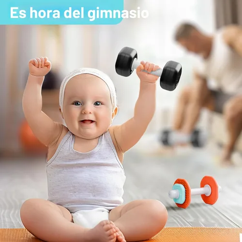 Miniatura 7 de iPlay, iLearn Baby First Gym - Juego de sonajeros de dentición para bebés de 3 a 6 a 12 meses, juguete sensorial de entrenamiento para recién
