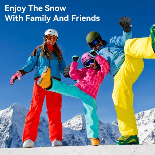 Miniatura 2 de Guantes de esquí, guantes de nieve, 3M Thinsulate guantes de invierno impermeables para clima frío para padres y niñas, ciclismo, conducción, correr