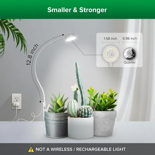 Miniatura 2 de SANSI Luces de cultivo para plantas de interior, con clip de maceta con certificación ETL, luces LED para cultivo en interiores, espectro completo