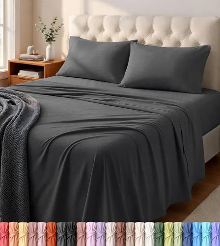 Miniatura 10 de Utopia Bedding Juego de sábanas tamaño individual – Sábanas de punto de jersey de 3 piezas – Algodón – Sábanas elásticas suaves (individual, blanco)