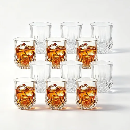Miniatura 7 de Valeways Juego de 6 vasos de chupito, transparentes y bonitos vasos de degustación, capacidad de 1.75 onzas