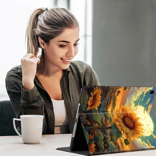 Miniatura 7 de Funda para 9.7 pulgadas 2017 2018/iPad air/iPad Air 2, apagado automático/encendido multiángulo de visión delgada folio caso de la cubierta