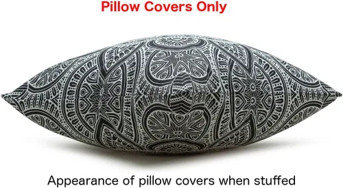 Miniatura 3 de TreeWool - Juego de 2 fundas para almohadas decorativas, diseño caleidoscopio, almohadas de cojín, cubierta deslizante para almohada y para el sofá