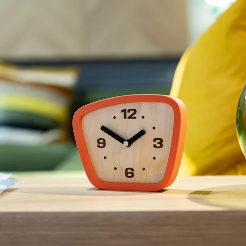 Miniatura 7 de Reloj moderno de mediados de siglo hecho a mano, movimiento silencioso para escritorio, mesa y repisa, decoración analógica MCM sin tictac