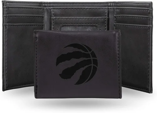 Miniatura 14 de NBA Rico Industries - Billetera triple grabada con láser y tres pliegues, accesorio para hombre Negro