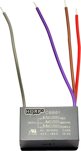 Miniatura 34 de HQRP Condensador de ventilador de techo CBB61 1uf+2uf de 3 cables listado UL