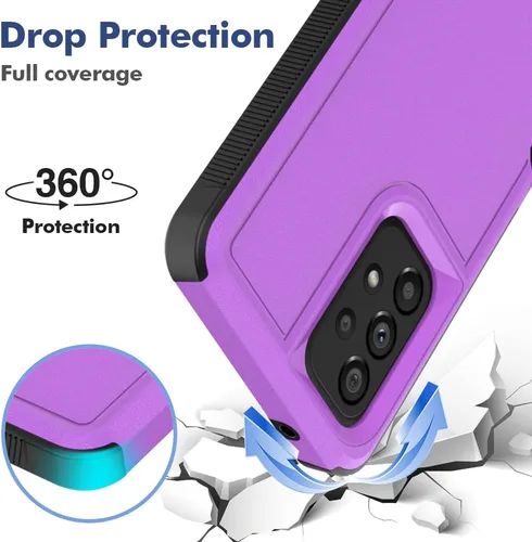 Miniatura 141 de Jeylly Compatible con Samsung Galaxy A22 5G Funda, Funda Samsung A22 5G con 2pcs protectores de pantalla de vidrio templado