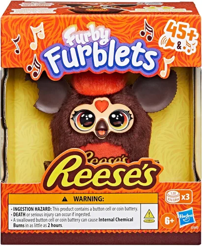 Miniatura 2 de FURBY Furblets REESE'S - Taza de mantequilla de maní pequeña de felpa electrónica de 3 pulgadas, juguetes de caramelo para niños de 6 años