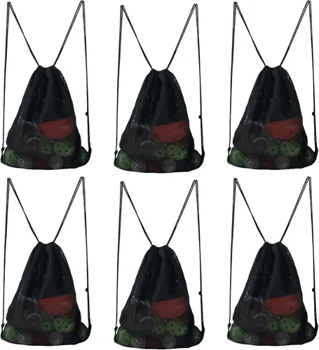 Miniatura 35 de GSE Games & Sports Expert Bolsa de malla con cordón para béisbol, pelotas de pickleball, pelotas de golf, gimnasio, equipo de natación, lavandería