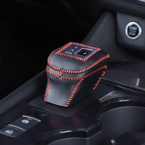 Miniatura 11 de XITER Cubierta de Perilla de Palanca de Cambios Automática de Cuero, Fundas Protectoras de Palanca de Cambios para Nissan Rogue 2014 2015 2016