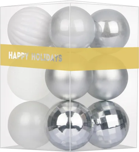 Miniatura 144 de Bolas de Navidad Grandes de 3.2" en Azul Bebé - Adornos para Árbol de Navidad, Bolas Colgantes Inastillables para Cumpleaños, Halloween, Boda