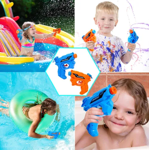 Miniatura 5 de Pistola de agua para niños, paquete de 2 pistolas de chorro de verano para piscina, playa, juguete de lucha contra el agua, piscina, fiesta, playa