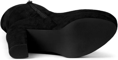 Miniatura 6 de Allegra K Botas altas de plataforma con tacón de bloque sobre la rodilla para mujer