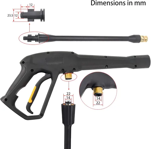 Miniatura 8 de Bear Force Pistola de Pulverización de Agua de Alta Presión Varita Puntas de Boquilla de Chorro, Pistola de Agua de Lavadora a Presión Compatible B