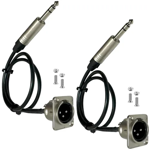 DIYTECH Cable de paso XLR premium, sin soldadura, para caja de escenario, panel de conexiones, caja de piso, sin soldadura para instalaciones de