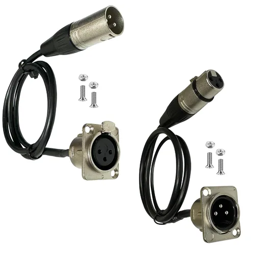 Miniatura 11 de DIYTECH Cable de paso XLR premium, sin soldadura, para caja de escenario, panel de conexiones, caja de piso, sin soldadura para instalaciones