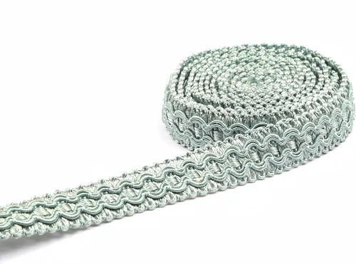 Miniatura 10 de Ribete Trenzado Gimp, 0.7 Pulgadas / 10M (10.9 Yardas) Ribete de Tela, Ribete de Tapicería para Costura Poliéster Manualidades DIY Disfraz Dorado