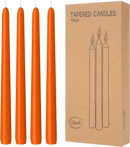 Miniatura 13 de Paquete de 30 velas cónicas blancas - 10 pulgadas sin goteo, sin humo y sin perfume Larga duración 8 horas Velas altas vertidas a mano Velas