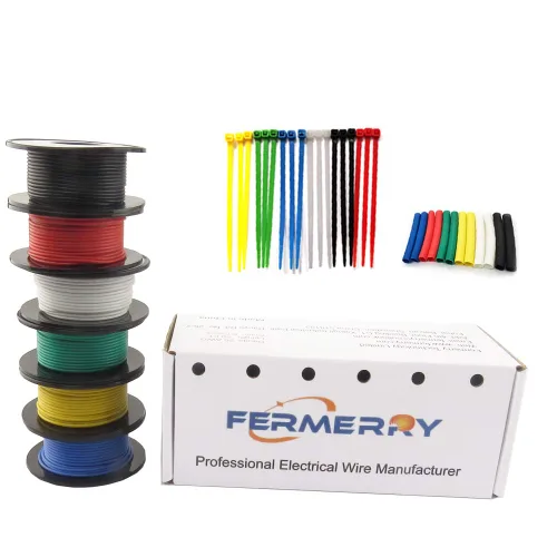 Miniatura 15 de Fermerry - Kit de alambre trenzado de silicona de calibre 12, carrete de 1.5 m, cada uno de 6 colores, flexible, 12 AWG, alambre de cobre estañado