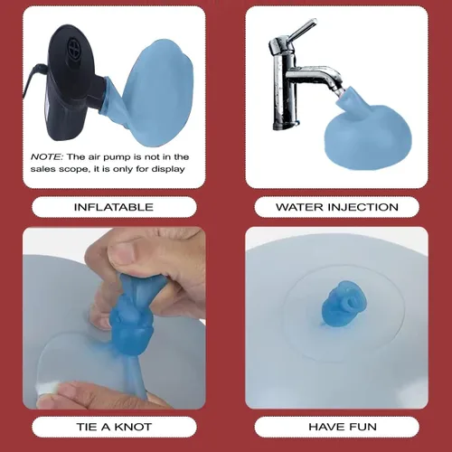 Bola de burbujas llena de agua de 36 pulgadas, bola de globo de burbujas inflable para adultos, bola de TPR para inyección de agua creativa, bola de