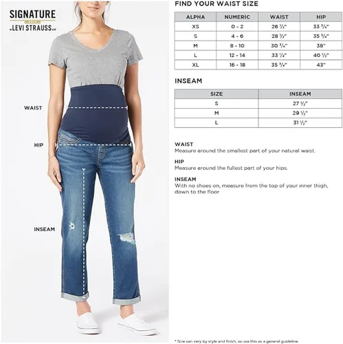 Miniatura 4 de Signature by Levi Strauss & Co - Jeans ajustados de maternidad para mujer