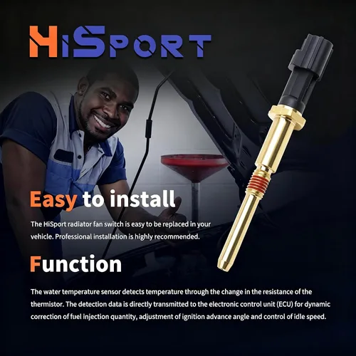 Miniatura 5 de HiSport Sensor de temperatura de culata - Compatible con Ford C-Max Escape Focus Mercury Mariner Milan reemplaza 1S7F6G004AB 1S7Z6G004AA