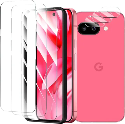 Miniatura 13 de Paquete de 4 protectores de lente de cámara para Google Pixel 6A, protector de pantalla de vidrio templado 9H, claridad HD, antiarañazos, sin