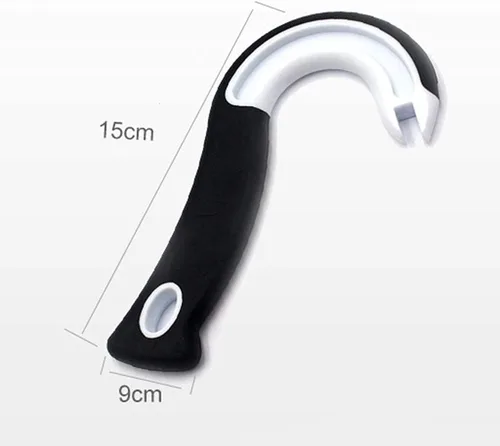 Miniatura 6 de Abrelatas de anillo fácil de abrir, ergonómico para latas, ayudante en forma de J, abrelatas, gancho para tirar, abridor de frascos, manual