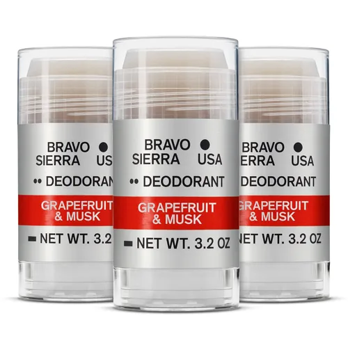 Miniatura 16 de Bravo Sierra - Desodorante sin aluminio para hombres, paquete de 1, cítrico y sal marina, fórmula natural sin bicarbonato de sodio con control