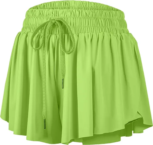 Miniatura 63 de Blaosn Pantalones cortos atléticos fluidos para mujer, gimnasio, yoga, entrenamiento, correr, pantalones cortos de tenis, falda falda linda, ropa