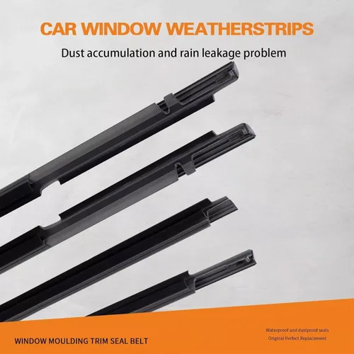 Miniatura 5 de Burletes de Sellado de Moldura de Ventana Compatible con Toyota Corolla 2003-2008 Reemplazar# 75730-02180 75710-02200 75740-02180 75720-02200