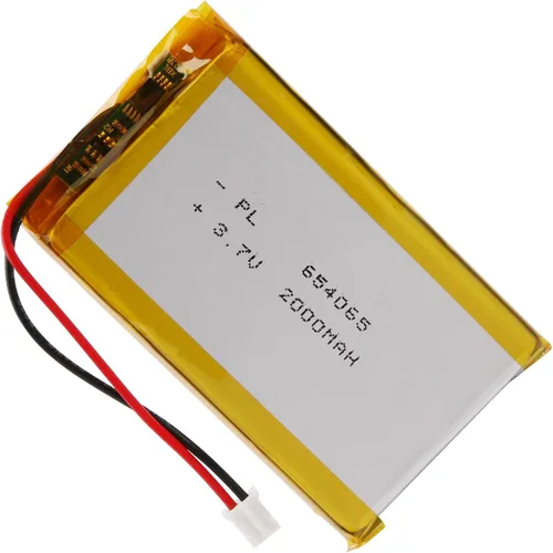 Miniatura 17 de Batería Lipo de 3.7V 1000mAh 102050 Batería recargable de polímero de litio con conector JST PH2.0.000 in para altavoz Bluetooth, GPS, reloj